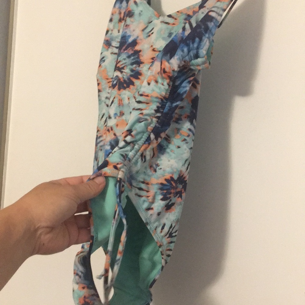 Juniors Cyn & Luca Ophelia Drawstring Side One Piece Swimsuit - Picture 5 of 12